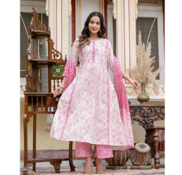 A Line Kurti Palzo And Dupatta Set