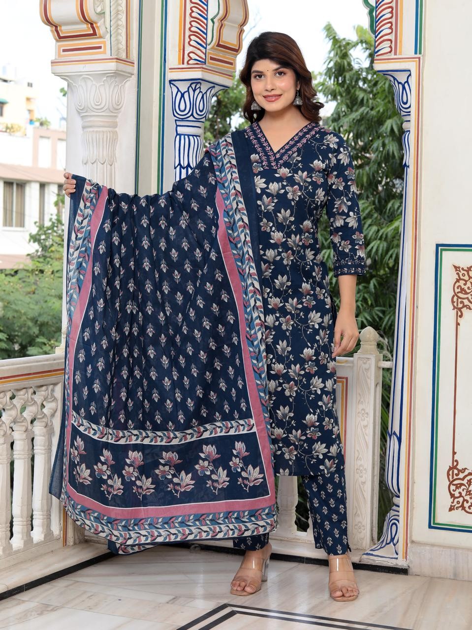 Premium Designer Printed Kurta Pant with Dupatta set