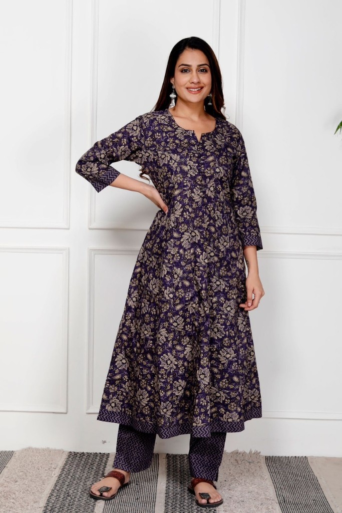 Purple Anarkali Suit