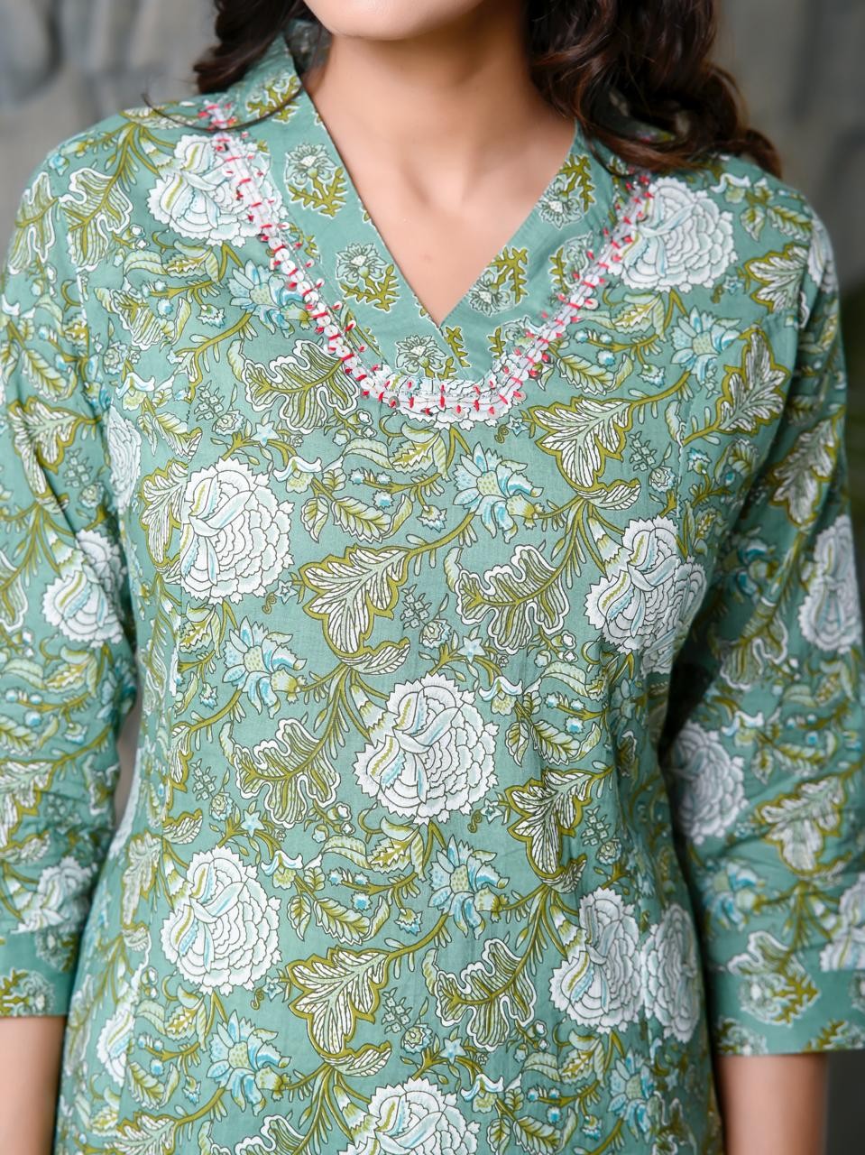 Floral Printed Cotton Trending  Kurta Plazo with Duptta