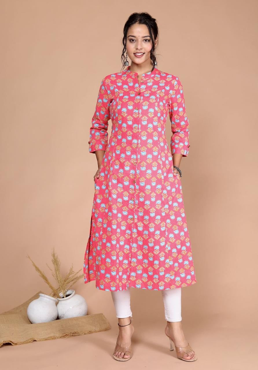 New A line Floral Print Kurta