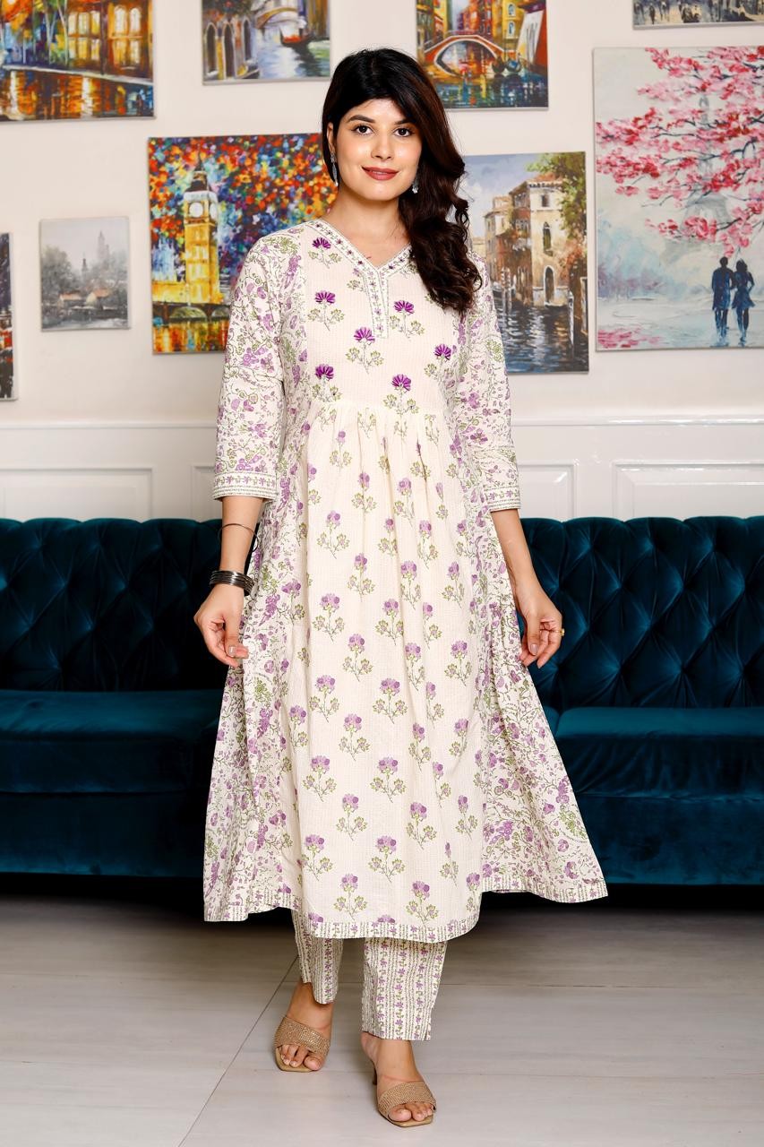 Premium cotton Kurti Pant And Dupatta